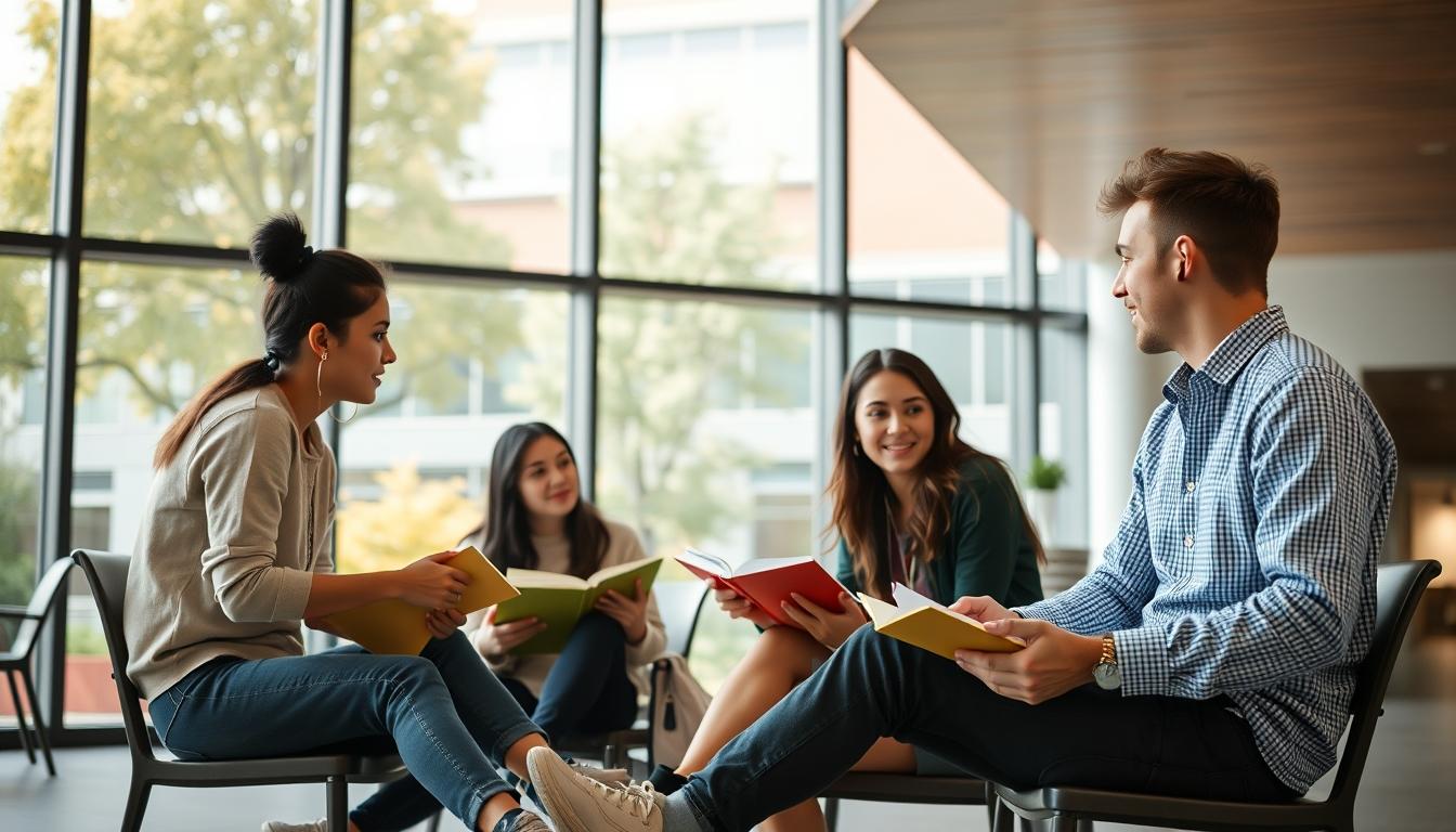 Contemporary university campus for learners